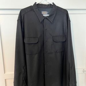 Pendleton Original Board Shirt Wool Flannel Button-Down Shirt Men's XL Black